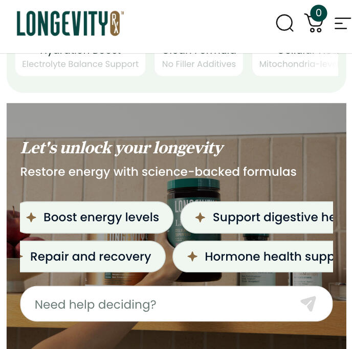 Copy for LongevityRx